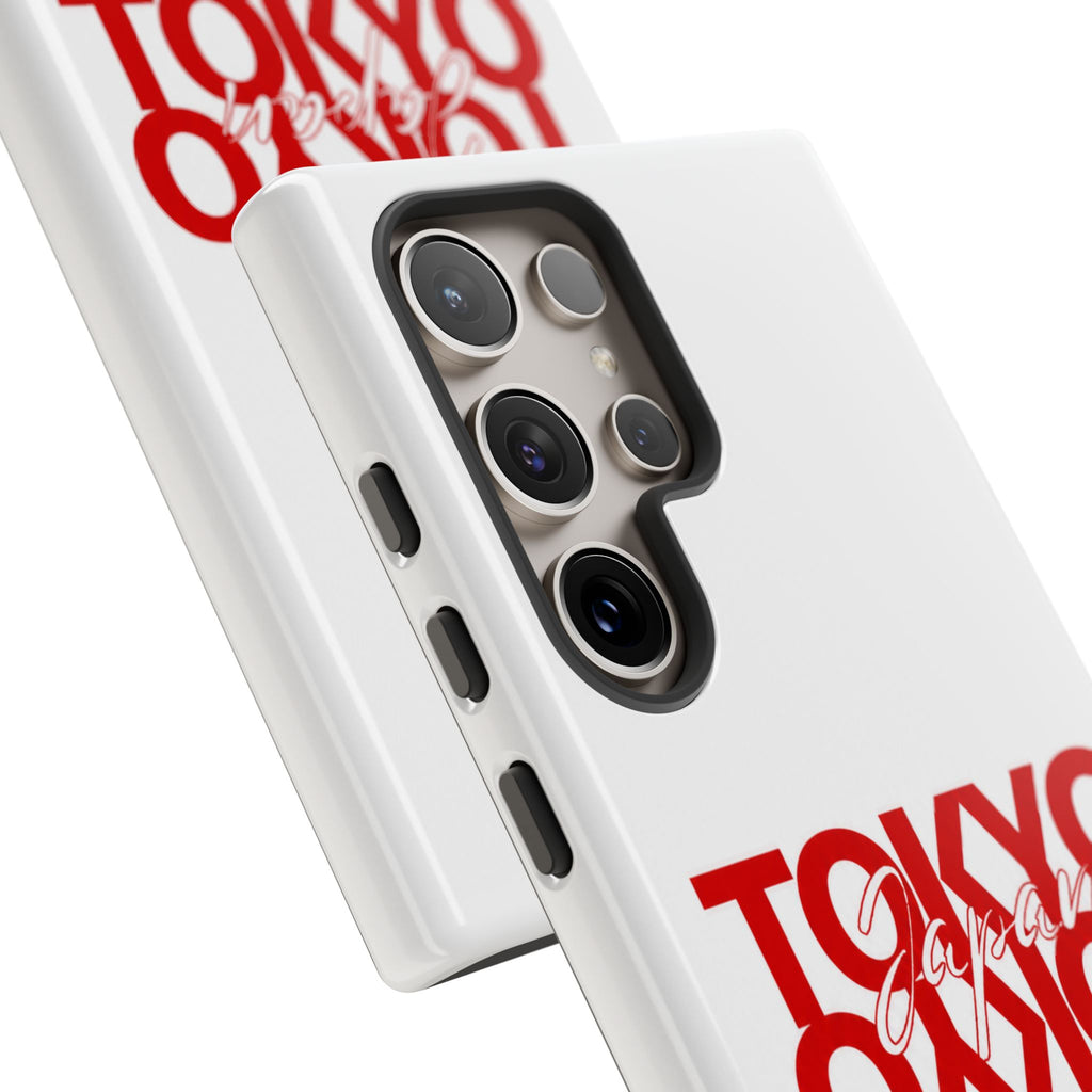 Tokyo Love Phone Case — Minimal Red Graphic Tough Case