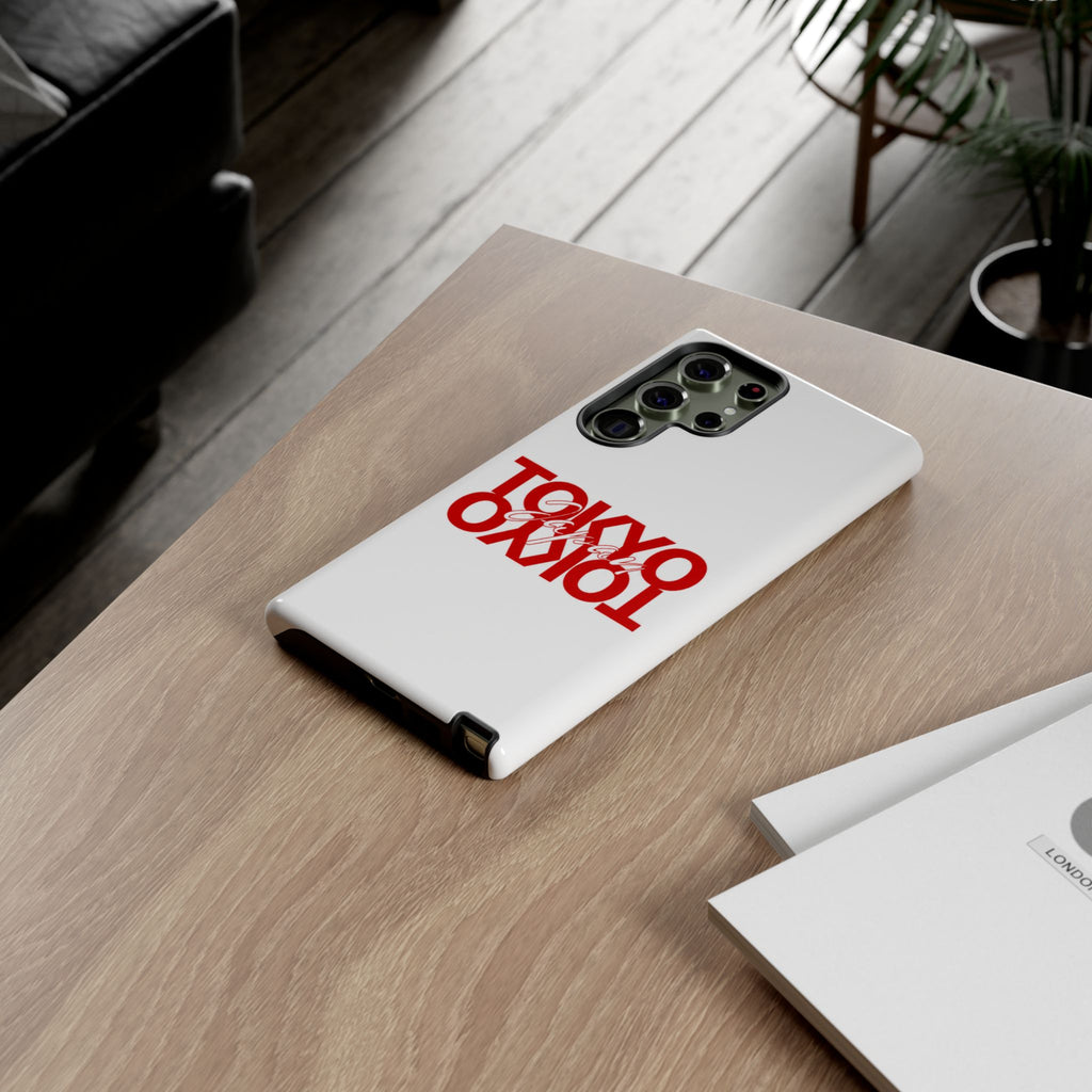 Tokyo Love Phone Case — Minimal Red Graphic Tough Case