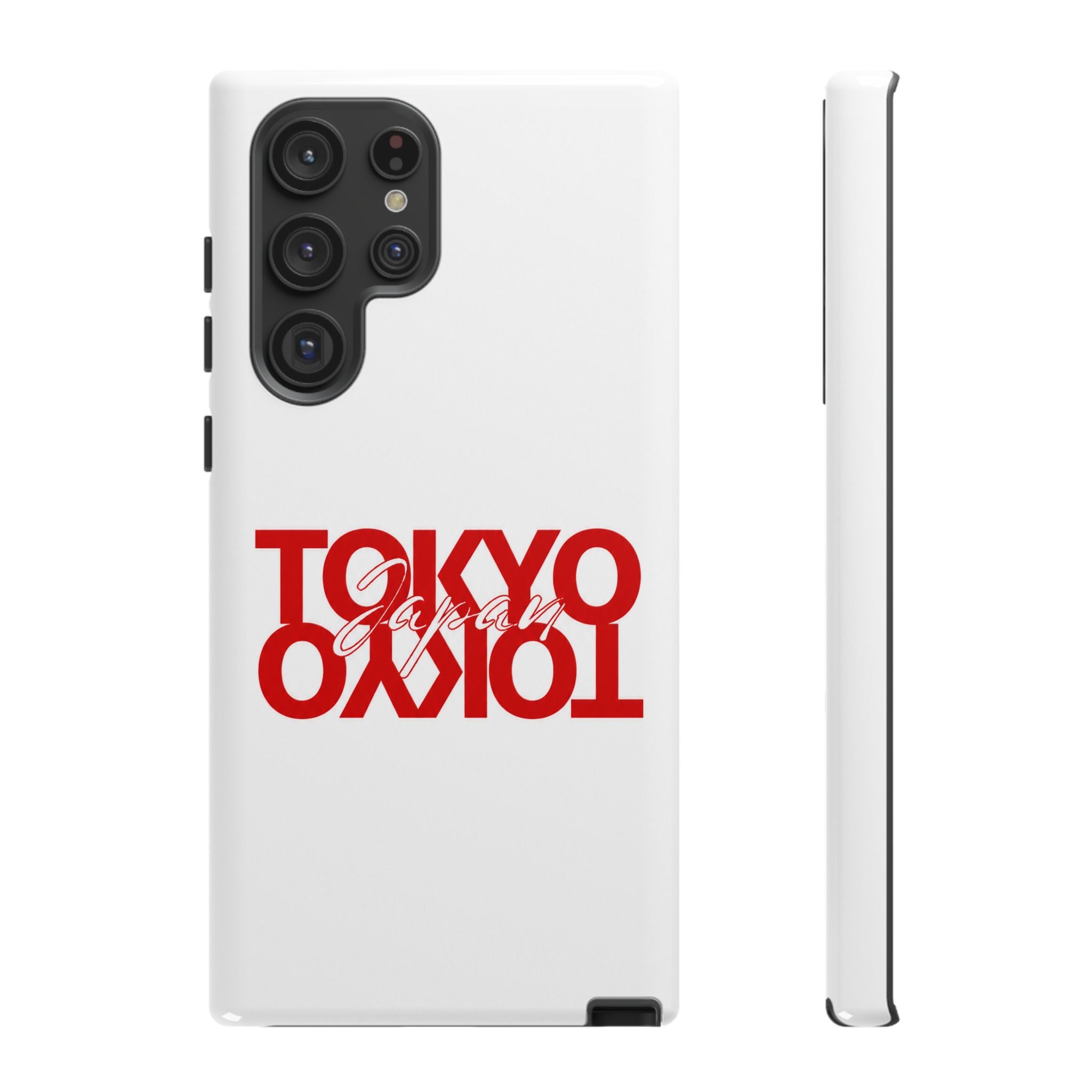 Tokyo Love Phone Case — Minimal Red Graphic Tough Case