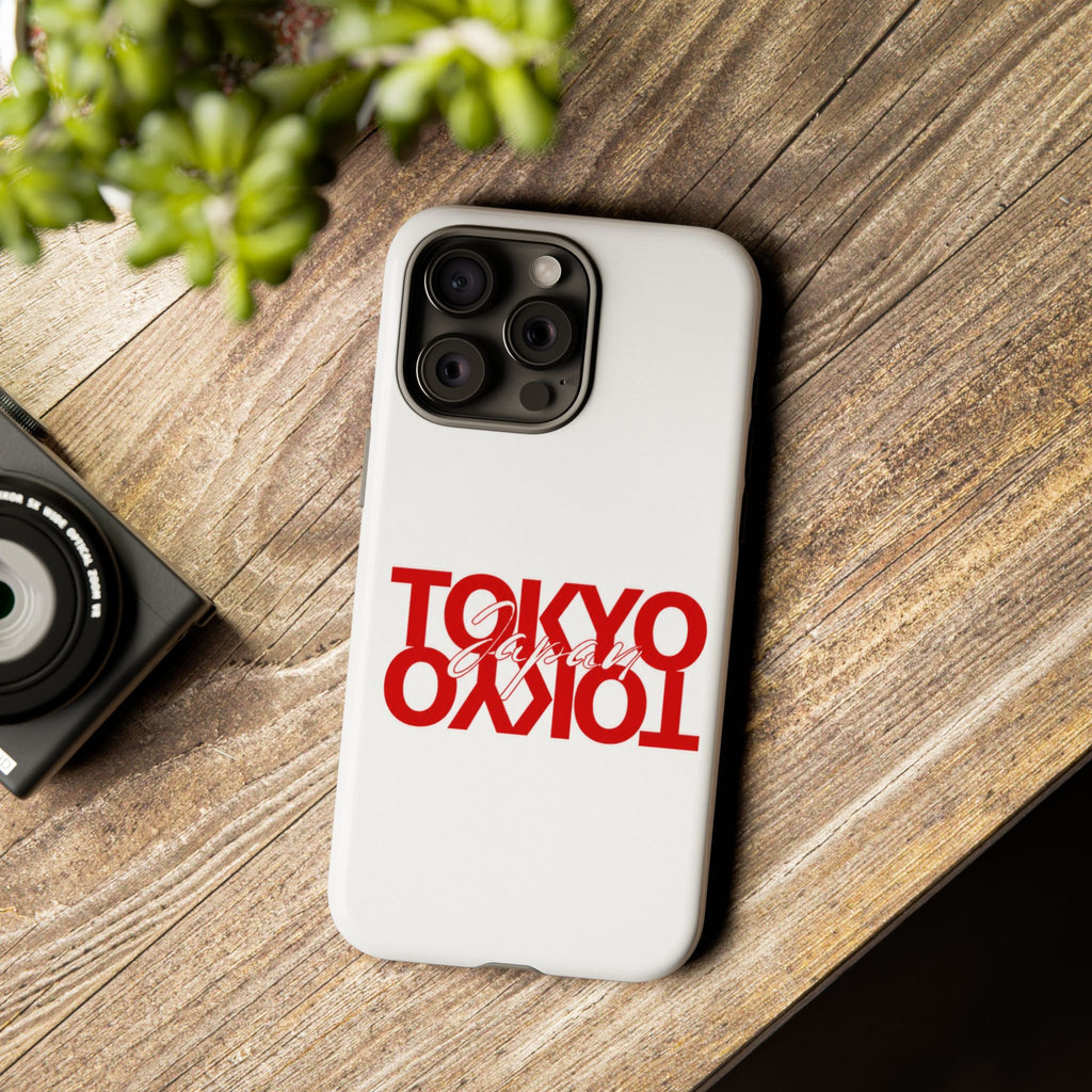 Tokyo Love Phone Case — Minimal Red Graphic Tough Case