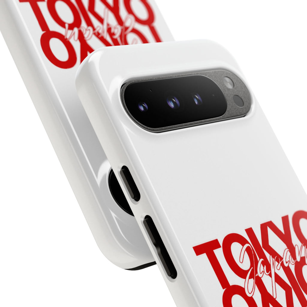 Tokyo Love Phone Case — Minimal Red Graphic Tough Case