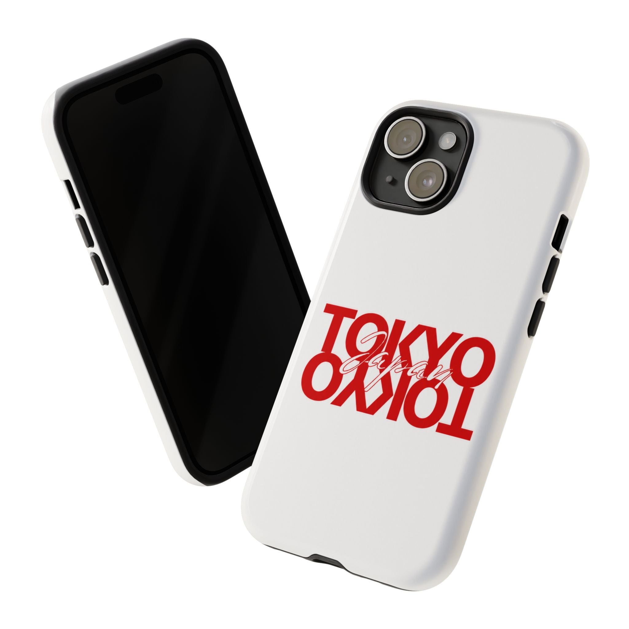 Tokyo Love Phone Case — Minimal Red Graphic Tough Case