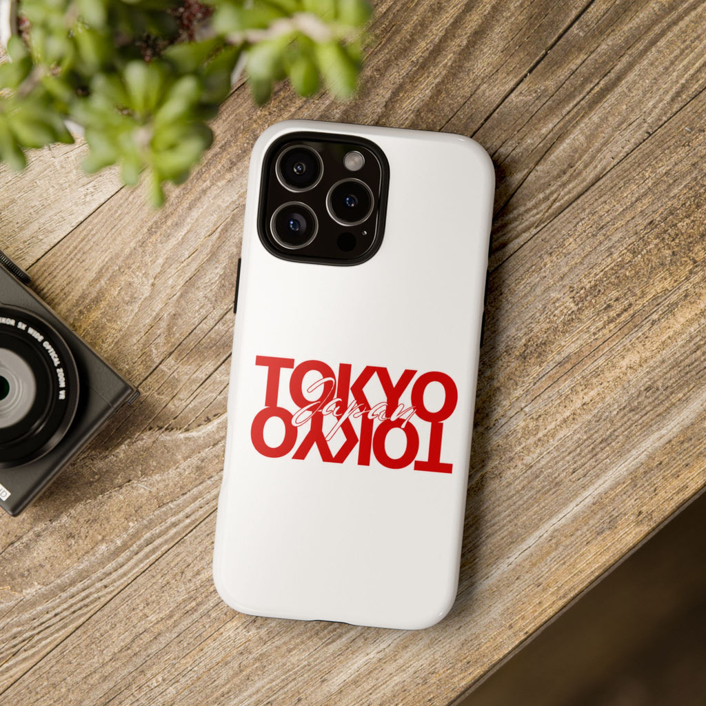Tokyo Love Phone Case — Minimal Red Graphic Tough Case