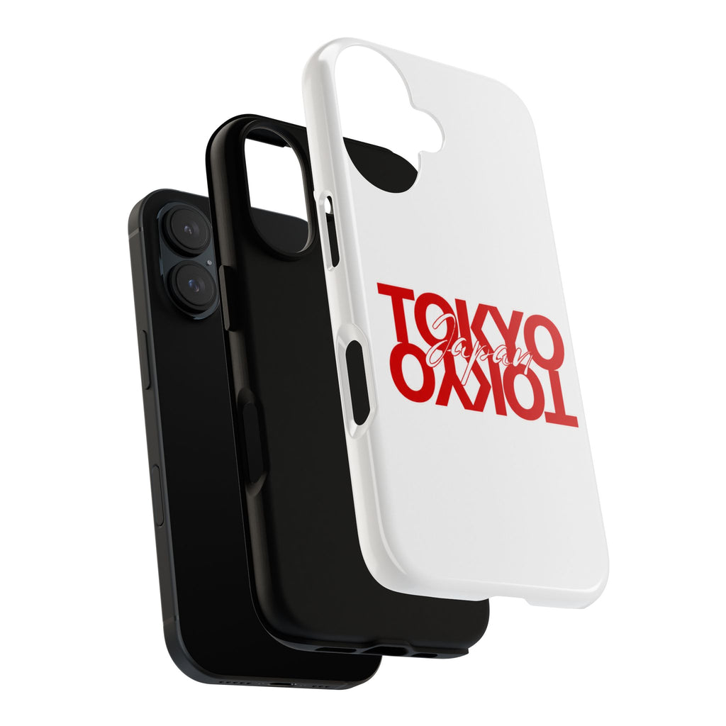 Tokyo Love Phone Case — Minimal Red Graphic Tough Case