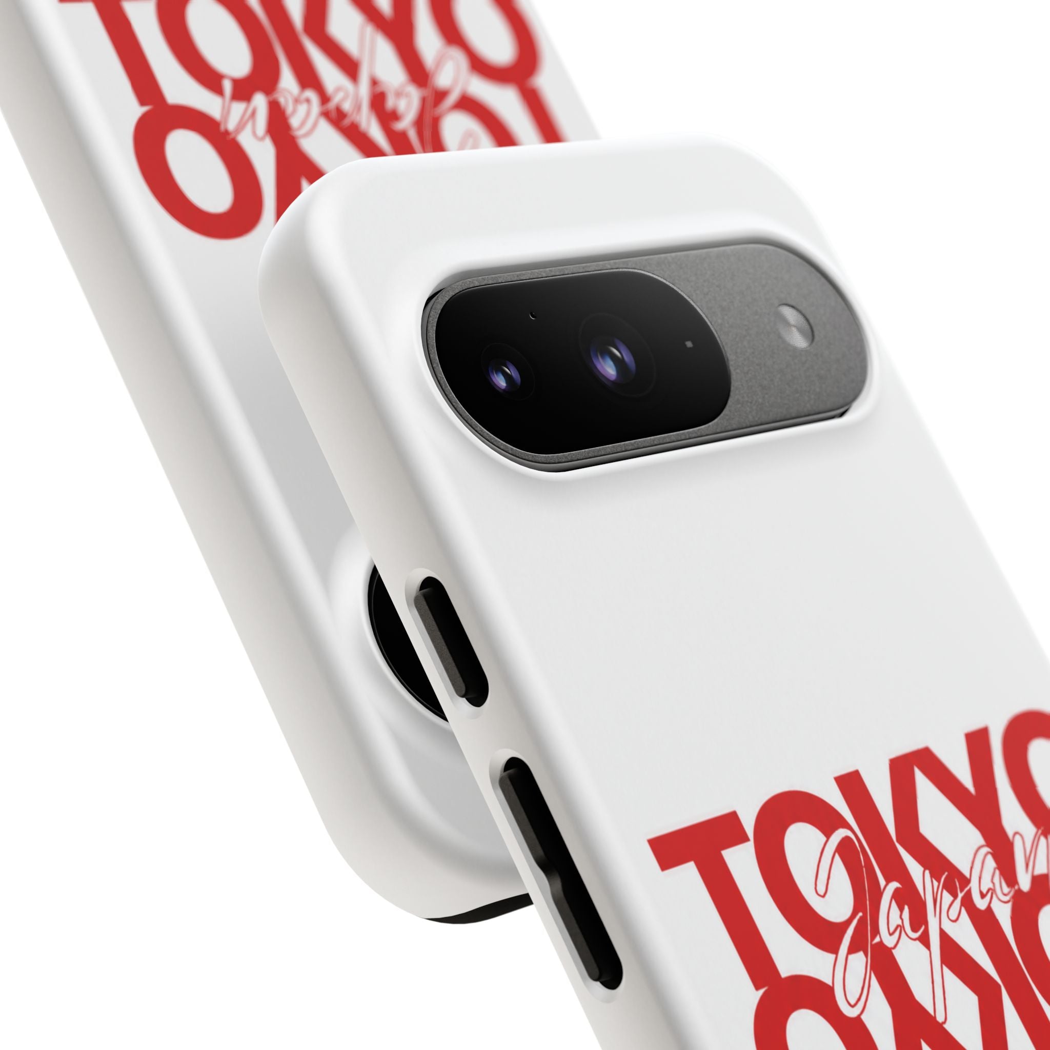 Tokyo Love Phone Case — Minimal Red Graphic Tough Case