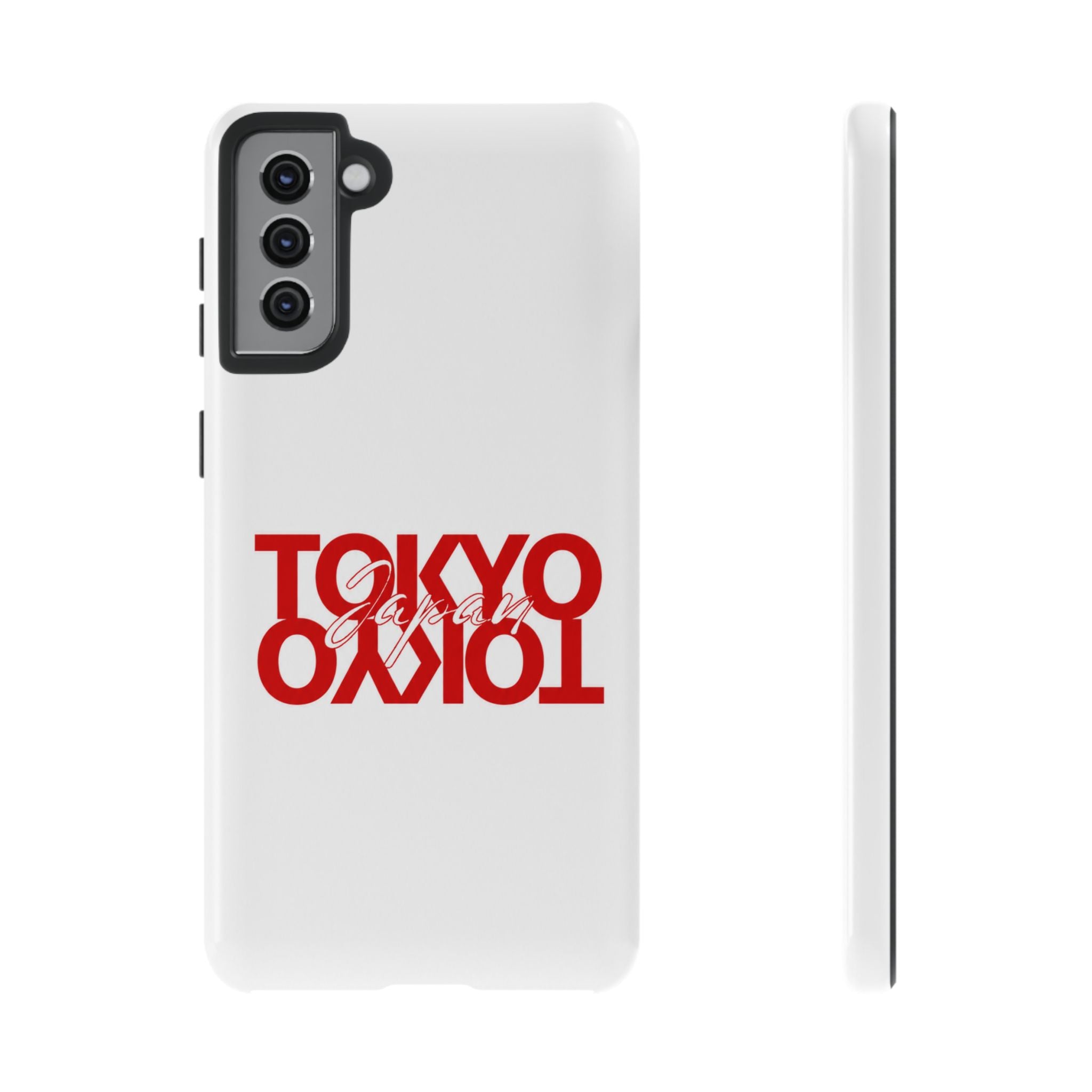 Tokyo Love Phone Case — Minimal Red Graphic Tough Case