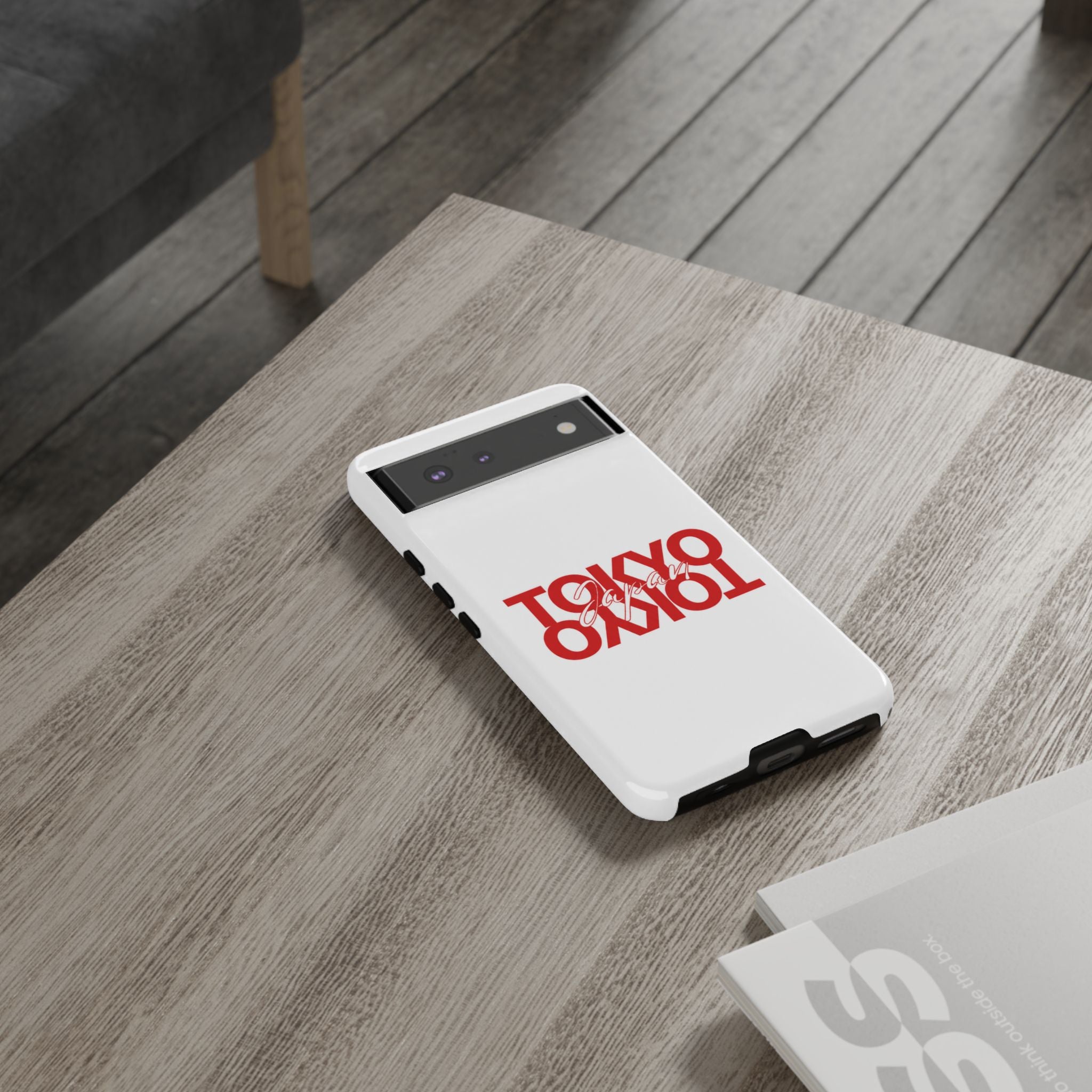 Tokyo Love Phone Case — Minimal Red Graphic Tough Case