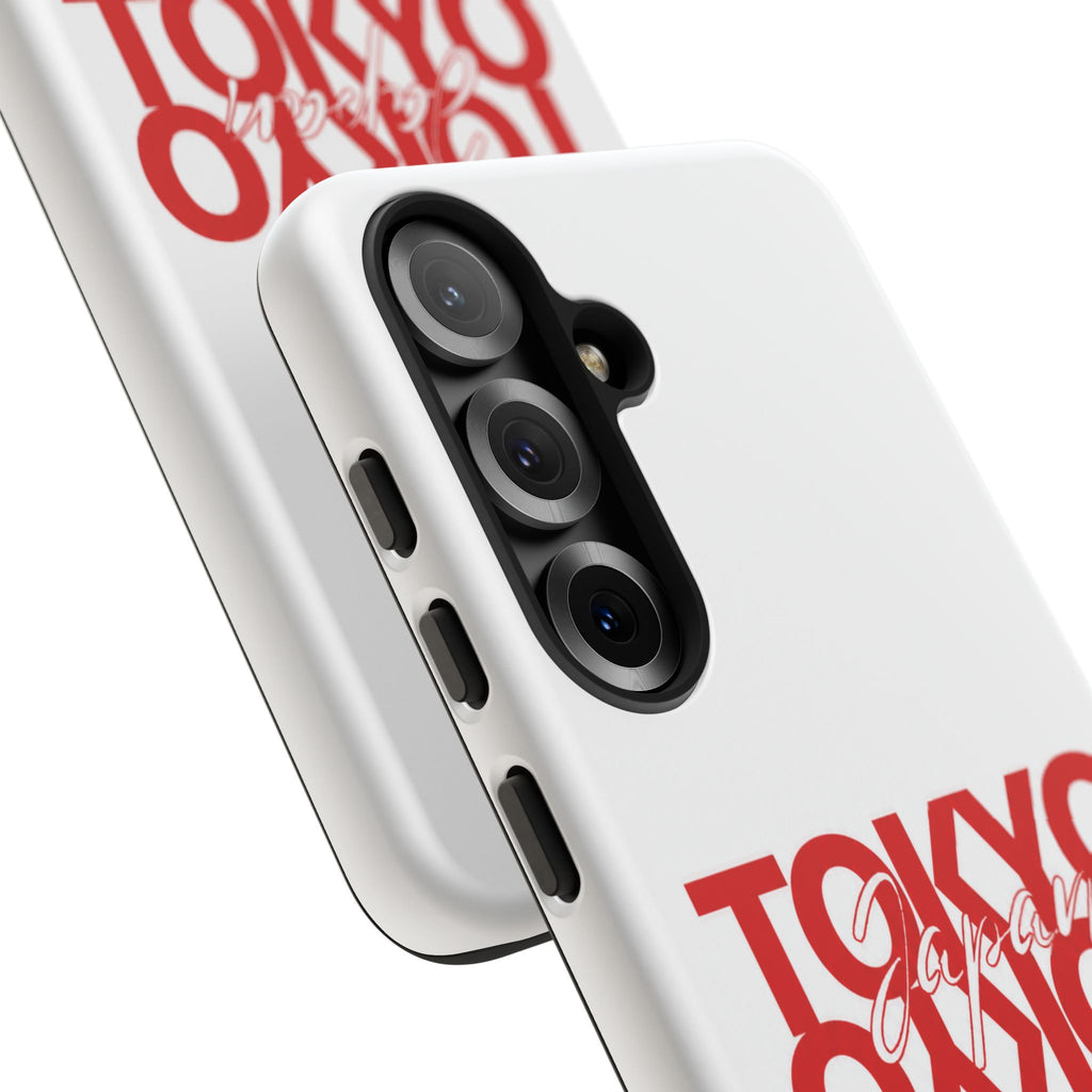 Tokyo Love Phone Case — Minimal Red Graphic Tough Case