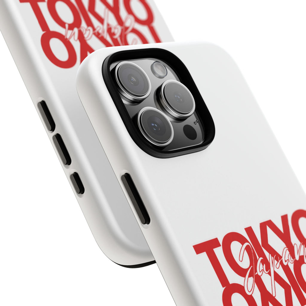 Tokyo Love Phone Case — Minimal Red Graphic Tough Case