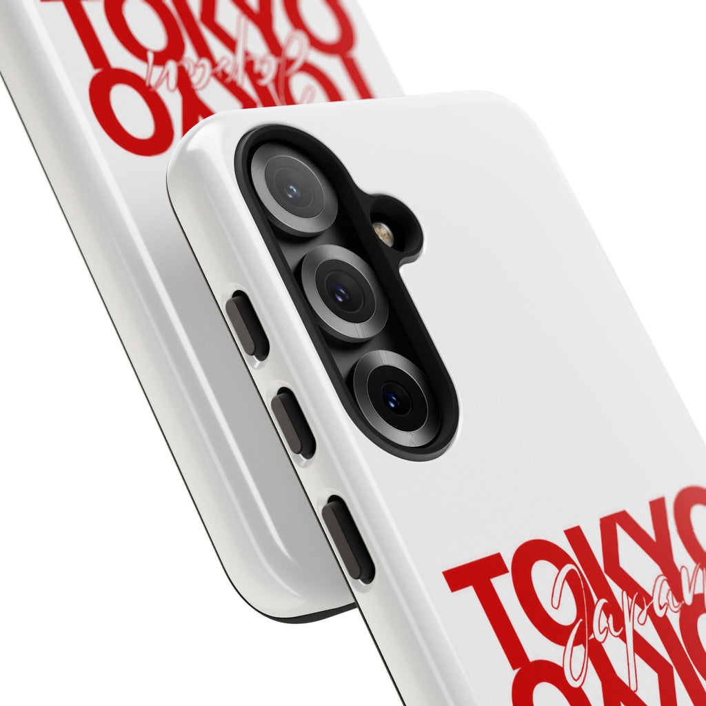 Tokyo Love Phone Case — Minimal Red Graphic Tough Case