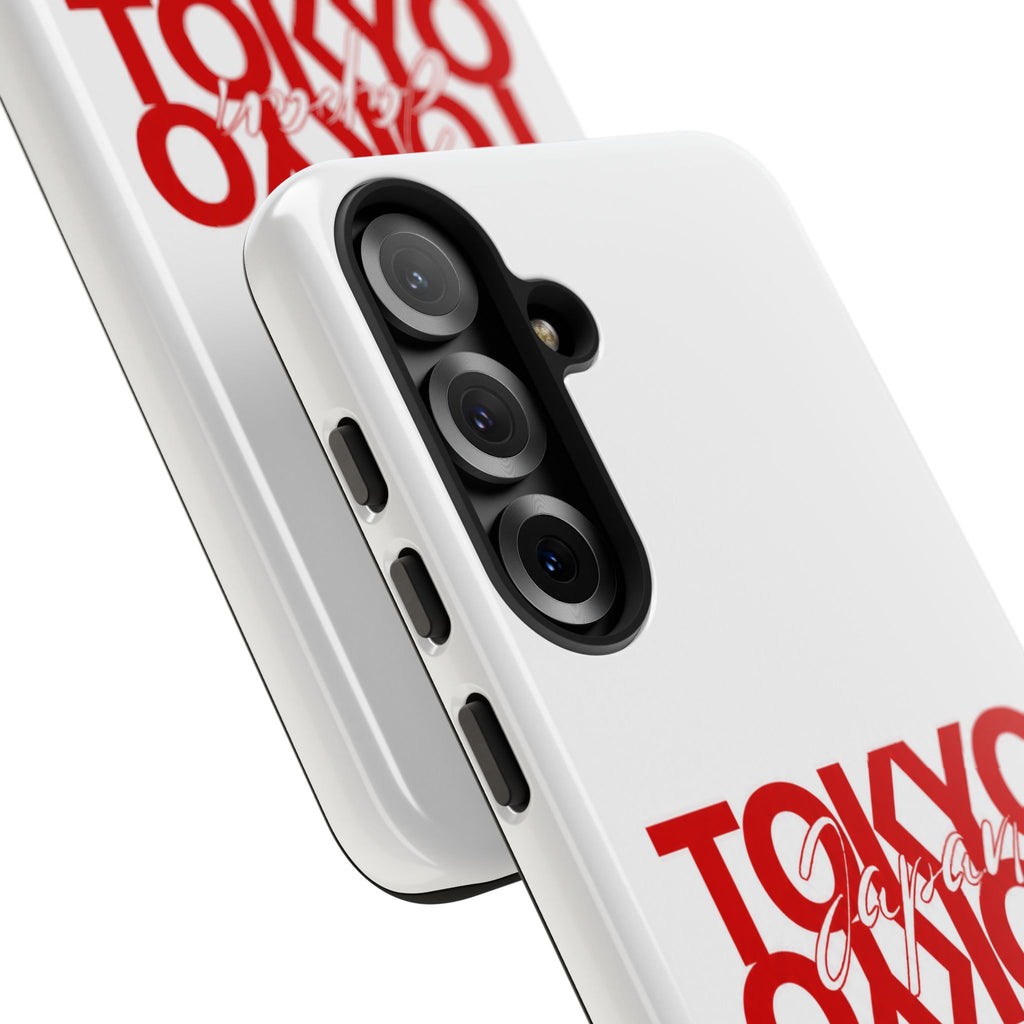 Tokyo Love Phone Case — Minimal Red Graphic Tough Case