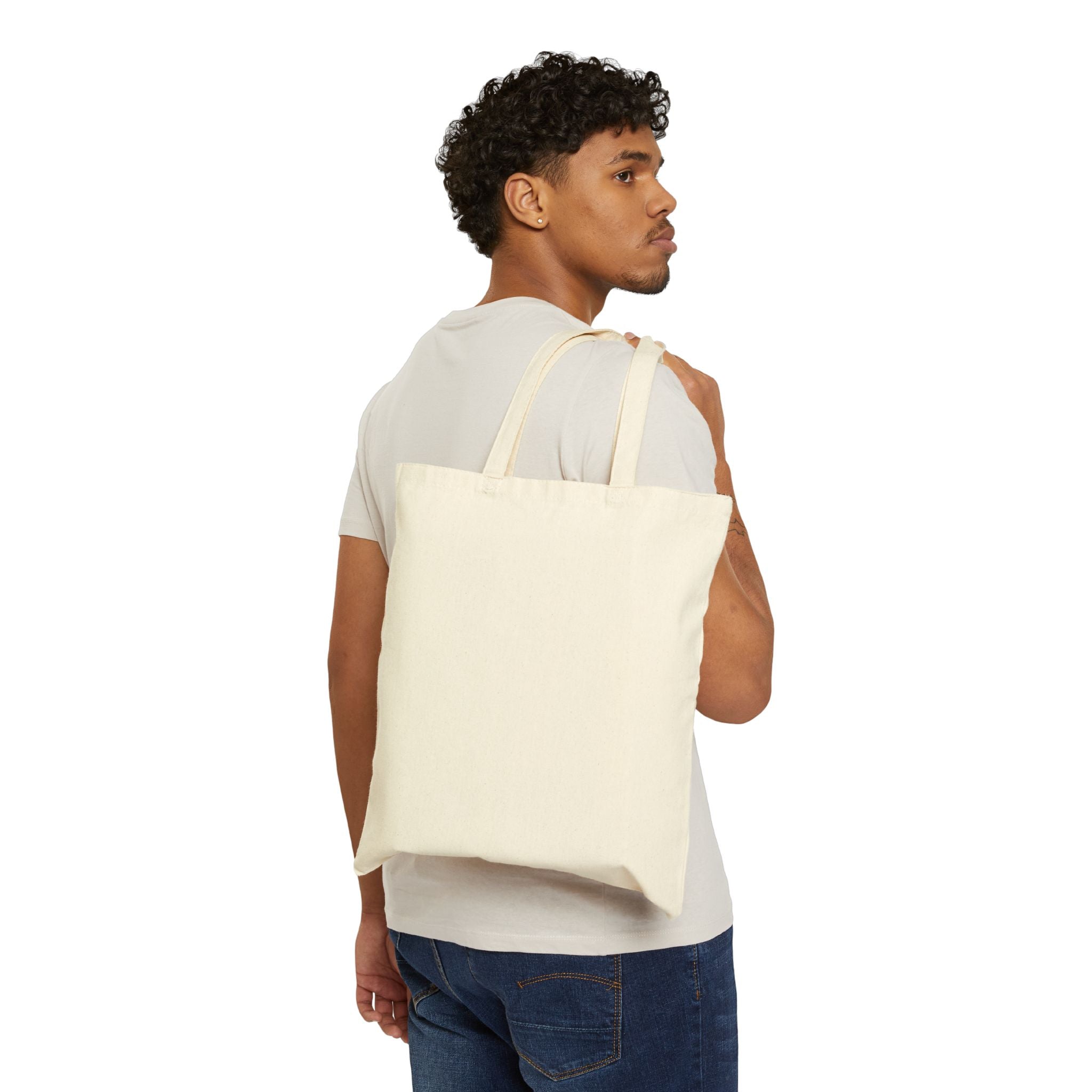 Cute Bear Tote Bag — Floral Bear Cotton Canvas Tote