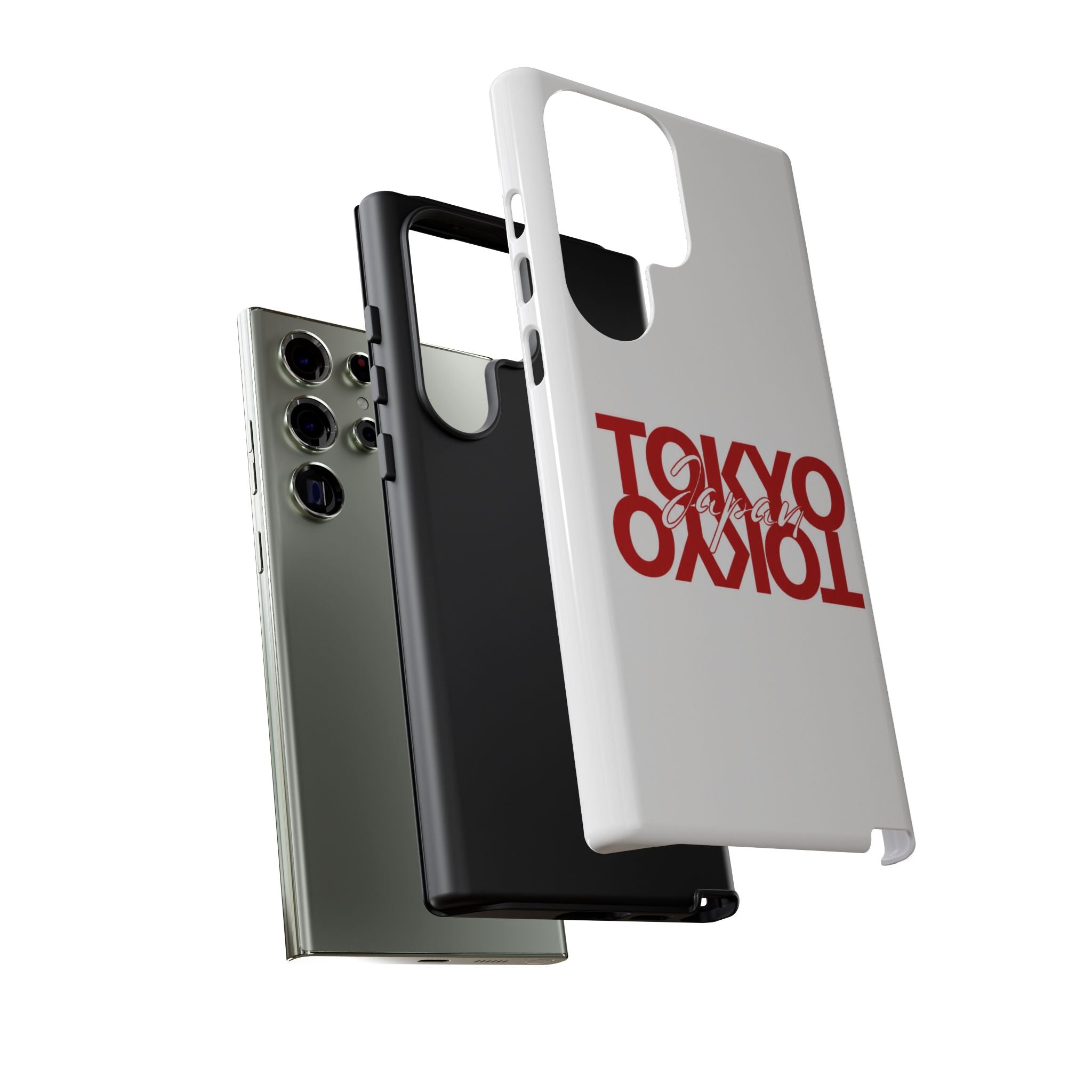 Tokyo Love Phone Case — Minimal Red Graphic Tough Case