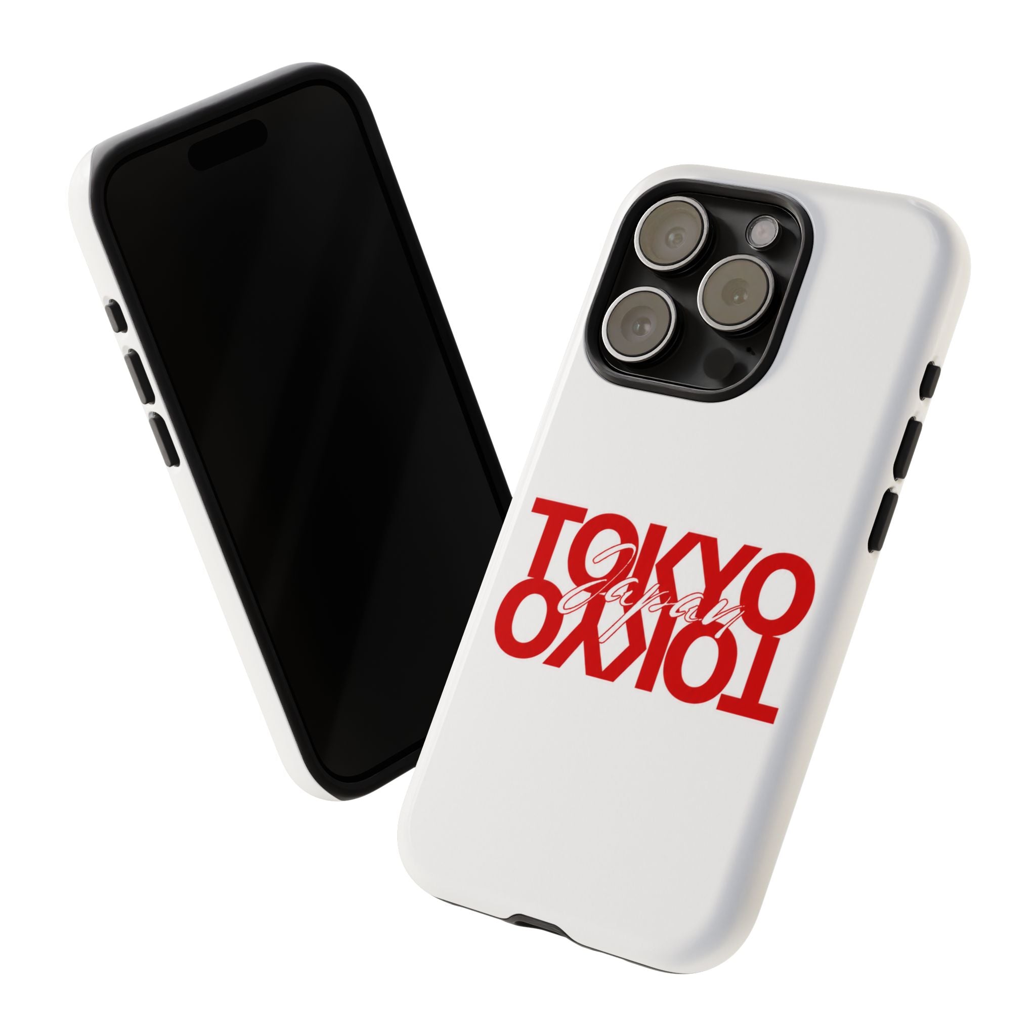 Tokyo Love Phone Case — Minimal Red Graphic Tough Case