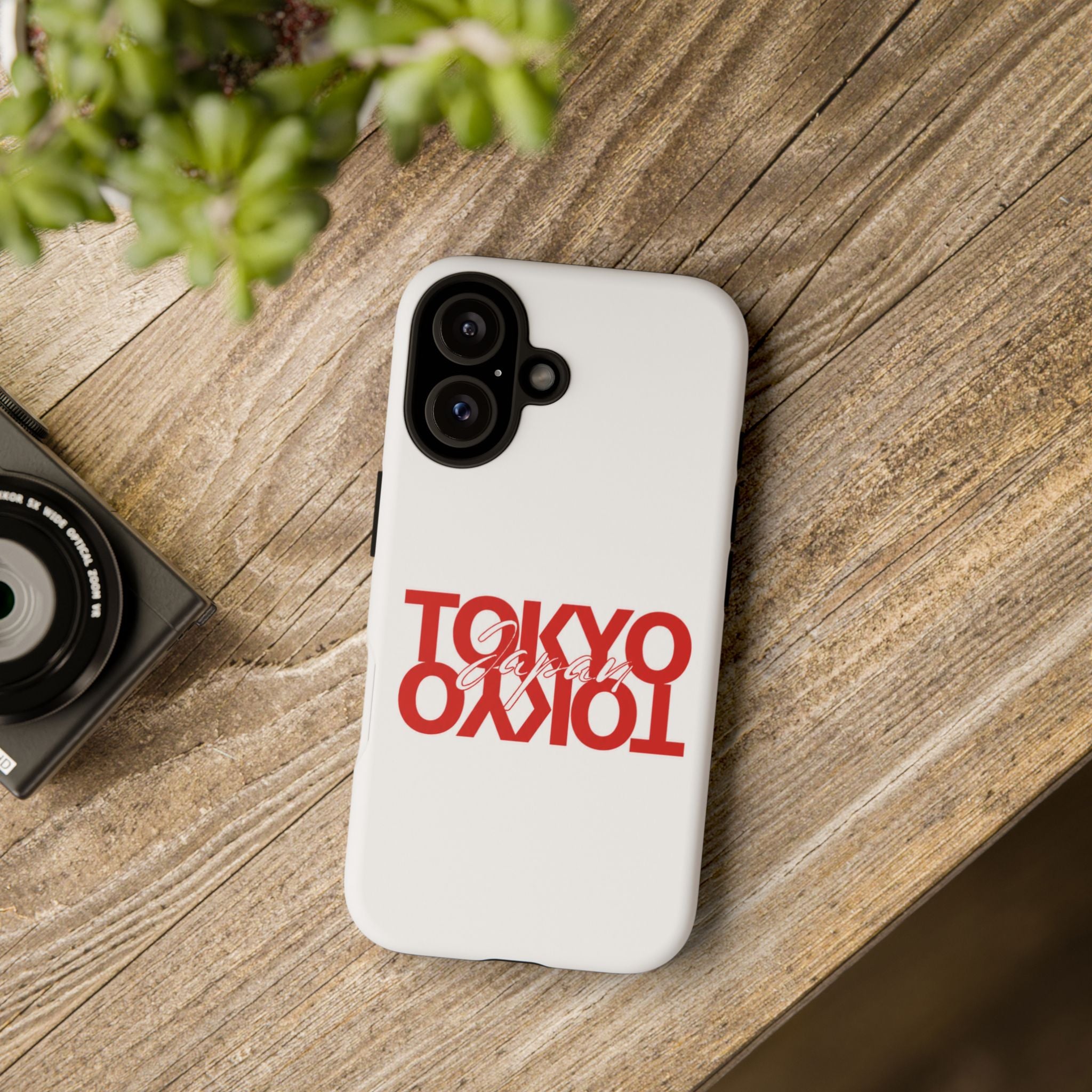 Tokyo Love Phone Case — Minimal Red Graphic Tough Case