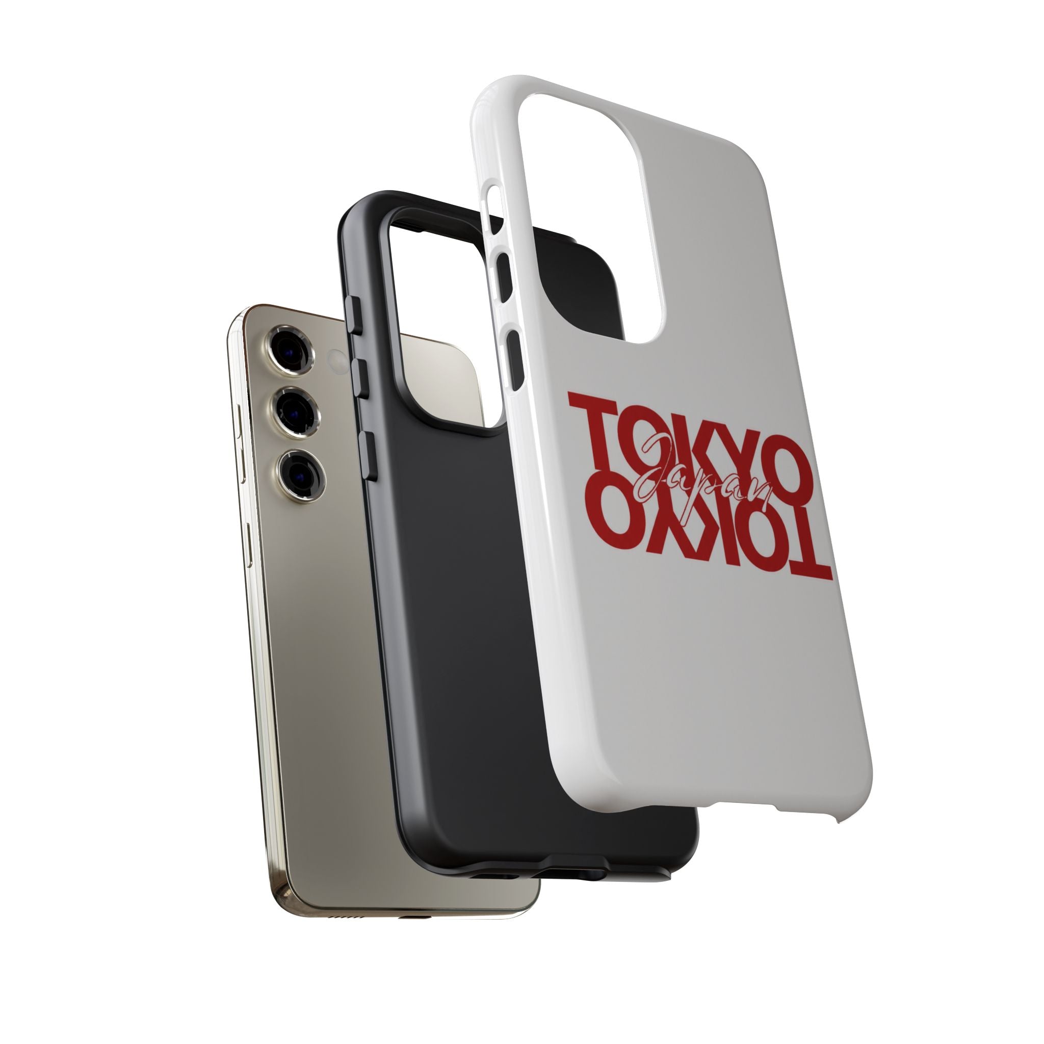 Tokyo Love Phone Case — Minimal Red Graphic Tough Case