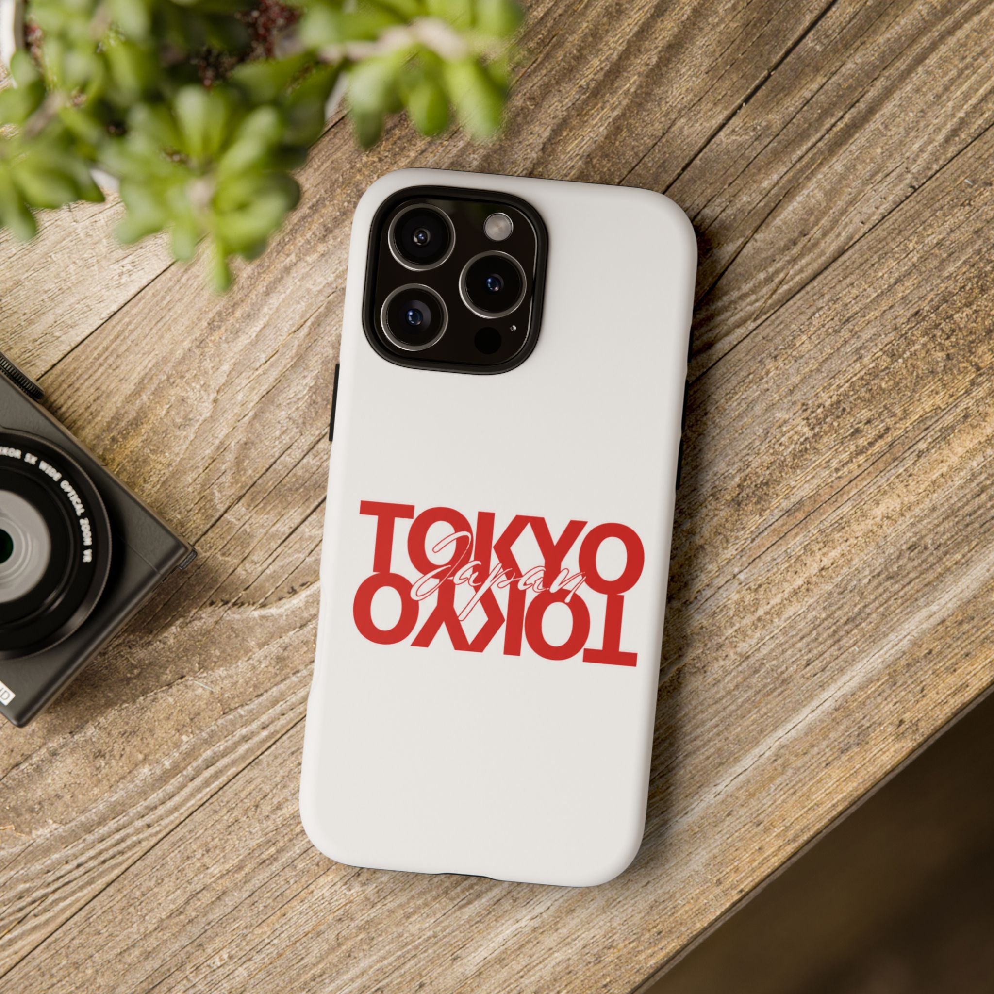 Tokyo Love Phone Case — Minimal Red Graphic Tough Case
